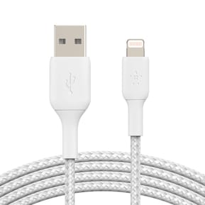 Belkin Câble USB-A vers Lightning MFI renforcé (Blanc) - 2 m