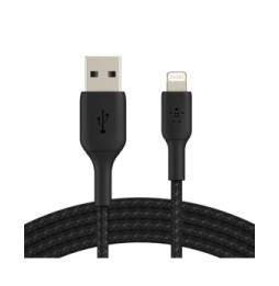 Belkin Câble USB-A vers Lightning MFI renforcé (Noir) - 3 m