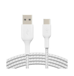 Belkin Câble USB-A vers USB-C renforcé (Blanc) - 1 m