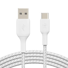 Belkin Câble USB-A vers USB-C renforcé (Blanc) - 1 m
