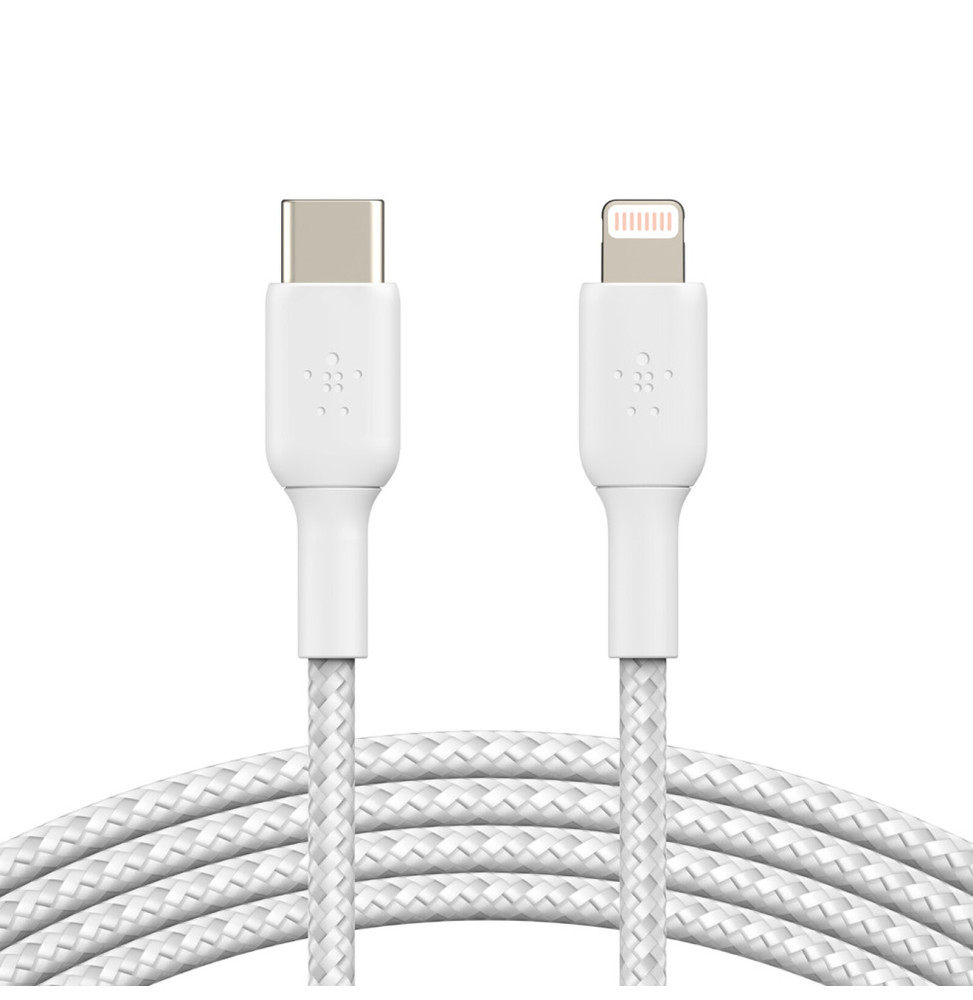 Belkin Câble USB-C vers Lightning MFI renforcé (Blanc) - 1 m