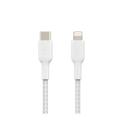 Belkin Câble USB-C vers Lightning MFI renforcé (Blanc) - 1 m