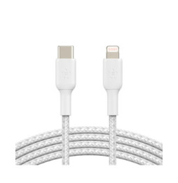 Belkin Câble USB-C vers Lightning MFI renforcé (Blanc) - 2 m