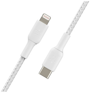 Belkin Câble USB-C vers Lightning MFI renforcé (Blanc) - 2 m