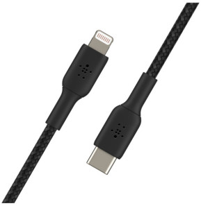 Belkin Câble USB-C vers Lightning MFI renforcé (Noir) - 1 m