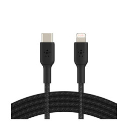 Belkin Câble USB-C vers Lightning MFI renforcé (Noir) - 2 m