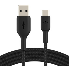Belkin Câble USB-C vers USB-A tressé (Noir) -...