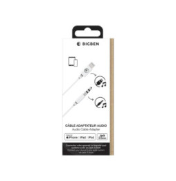 BigBen Connected Adaptateur Audio Jack 3.5mm vers Lightning Blanc