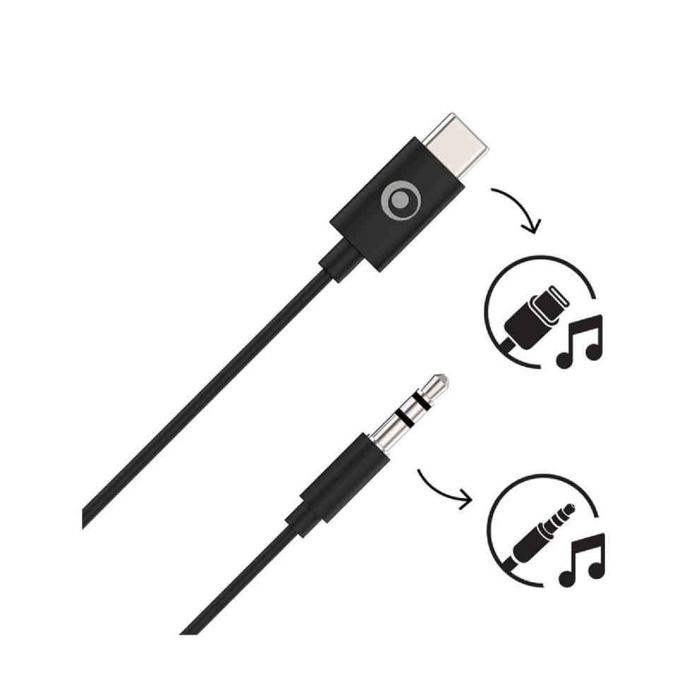 BigBen Connected Adaptateur Audio Jack 3.5mm vers USB-C Noir — image 2