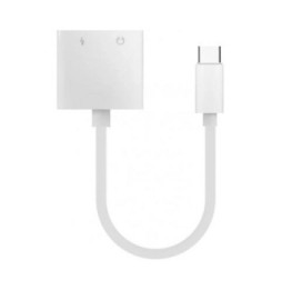 BigBen Connected Adaptateur Audio USB C + Charge USB C vers USB C 12cm Blanc