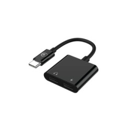 BigBen Connected Adaptateur Audio USB-C vers USB-C et Charge USB-C 60W Compact 12cm Noir