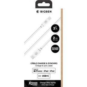 BigBen Connected Câble USB C / Lightning 3A 60W Power Delivery Charge et Synchronisation 2m Blanc — image 2