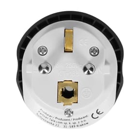 Blue Star Adaptateur de Voyage Prise Européenne Type E 16A Connexion Sécurisée Blanc — image 2