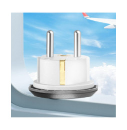 Blue Star Adaptateur de Voyage Prise Européenne Type E 16A Connexion Sécurisée Blanc