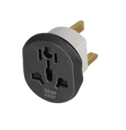 Blue Star Adaptateur de Voyage Prise UK Type G 13A Connexion Sécurisée Blanc
