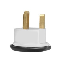 Blue Star Adaptateur de Voyage Prise UK Type G 13A Connexion Sécurisée Blanc