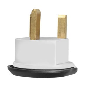 Blue Star Adaptateur de Voyage Prise UK Type G 13A Connexion Sécurisée Blanc