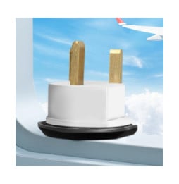 Blue Star Adaptateur de Voyage Prise UK Type G 13A Connexion Sécurisée Blanc