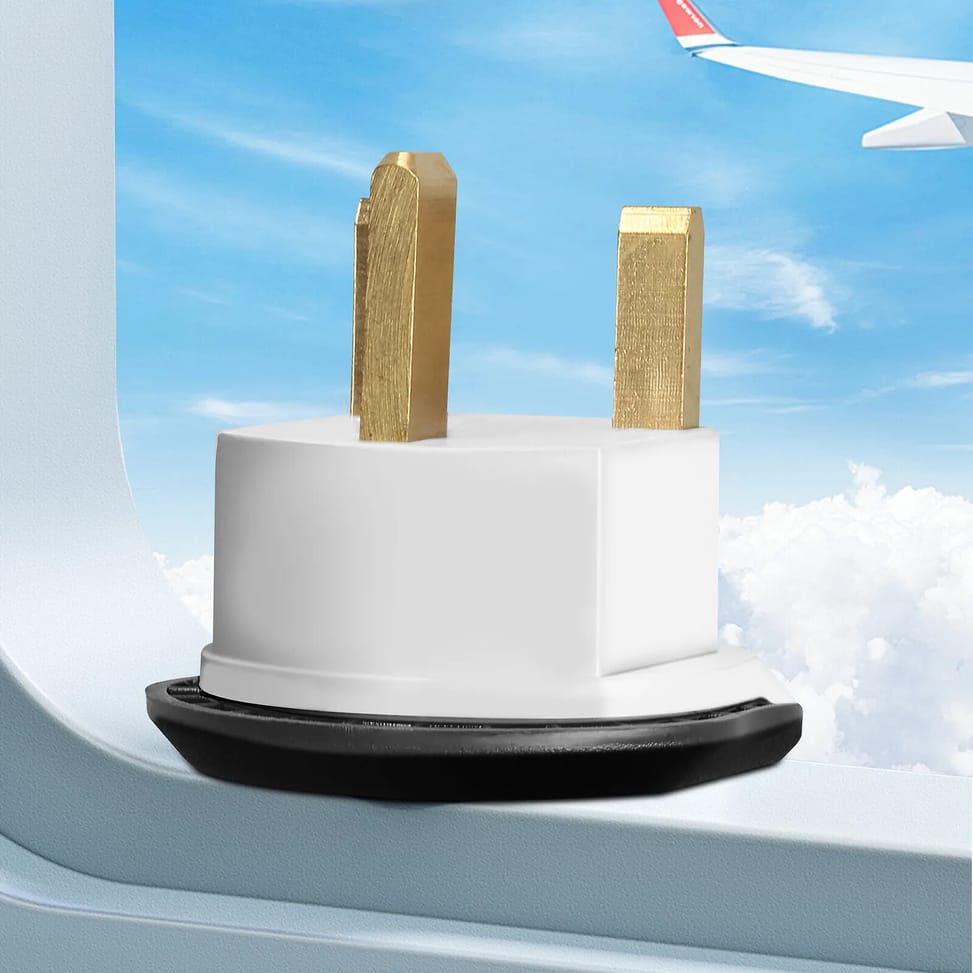 Blue Star Adaptateur de Voyage Prise UK Type G 13A Connexion Sécurisée Blanc — image 3