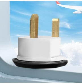 Blue Star Adaptateur de Voyage Prise UK Type G 13A Connexion Sécurisée Blanc