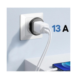 Adaptateur Prise Universelle avec 3 USB + Type-C et AC, Adaptateur