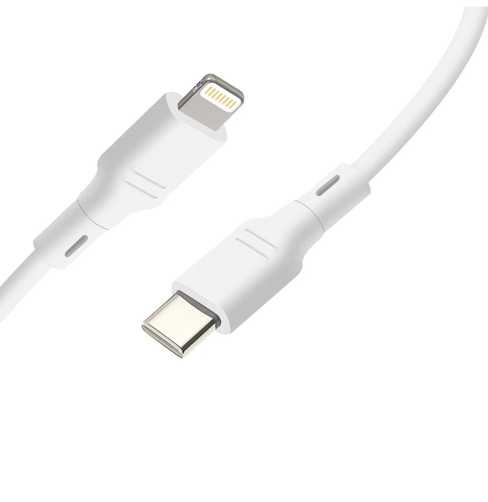 Blue Star Câble de Charge et Synchronisation USB C vers Lightning 27W Blanc
