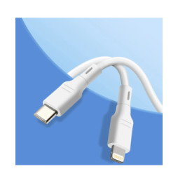 Blue Star Câble de Charge et Synchronisation USB C vers Lightning 27W Blanc