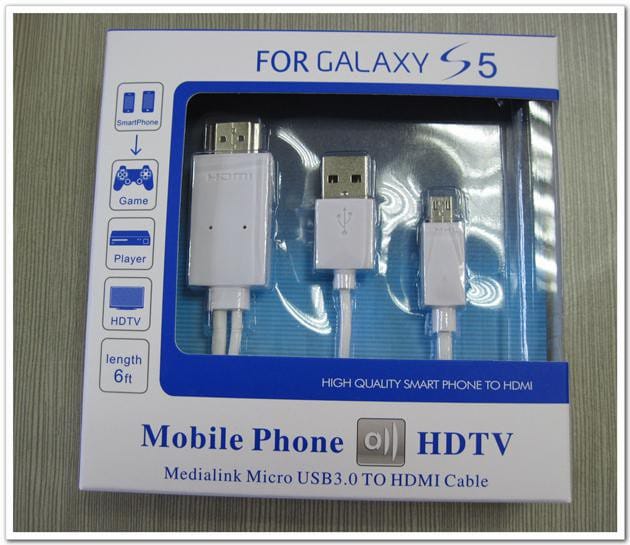 Adaptateur media MHL vers HDMI pour Samsung Galaxy S 3/4/5 et Note 2/3