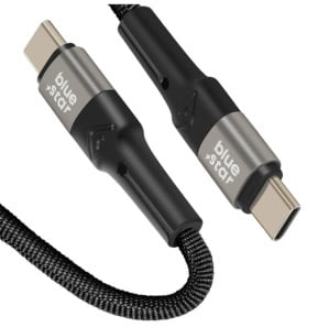Blue Star Câble USB C / USB C Power Delivery 60W Quick Charge 4.0 Longueur 2m Noir