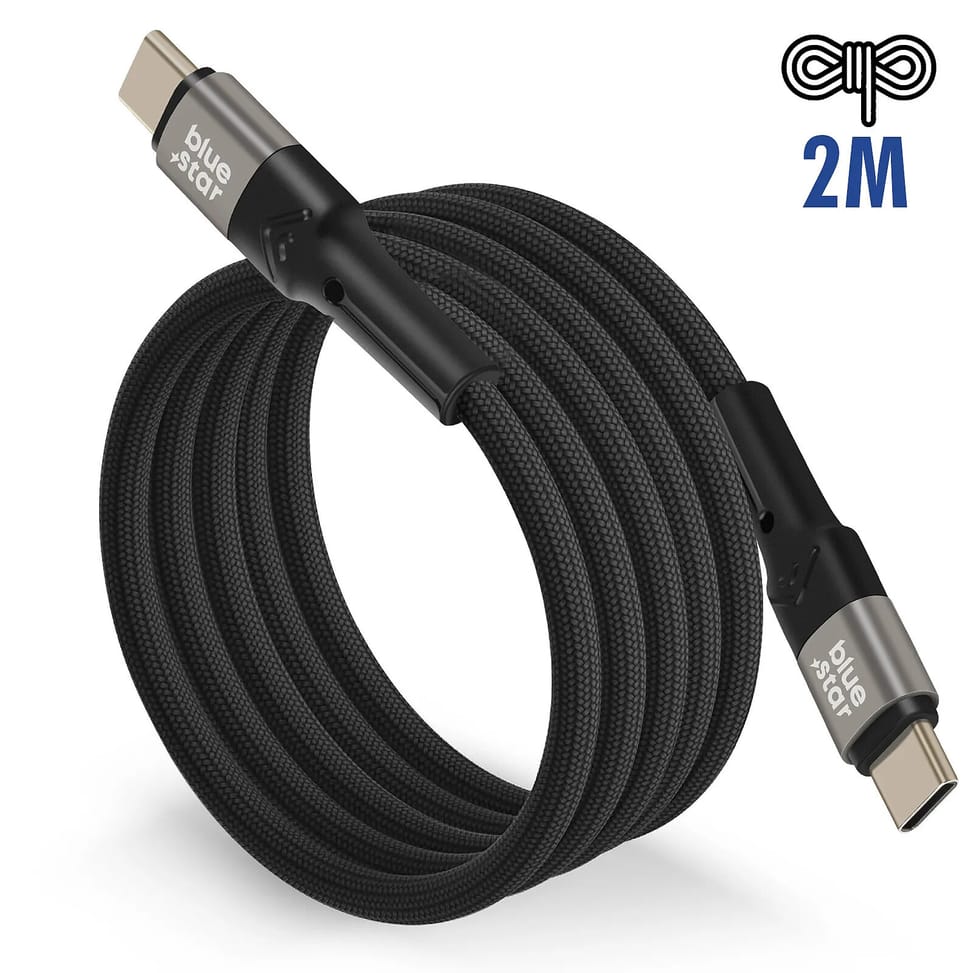 Blue Star Câble USB C / USB C Power Delivery 60W Quick Charge 4.0 Longueur 2m Noir — image 3