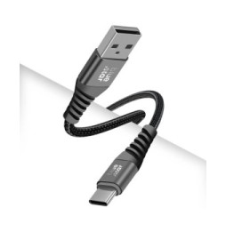 Blue Star Câble USB vers USB-C 3A Charge Synchronisation Nylon Tressé 1.2m Noir