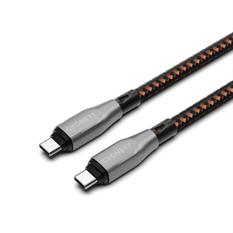 CYGNETT Câble Armoured Pro 240W USB-C vers USB-C Kevlar 1m Noir — image 2