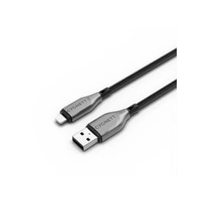 CYGNETT Câble Lightning vers USB-A 2,4A 12W Série Armoured Charge et Synchronisation 1m Noir
