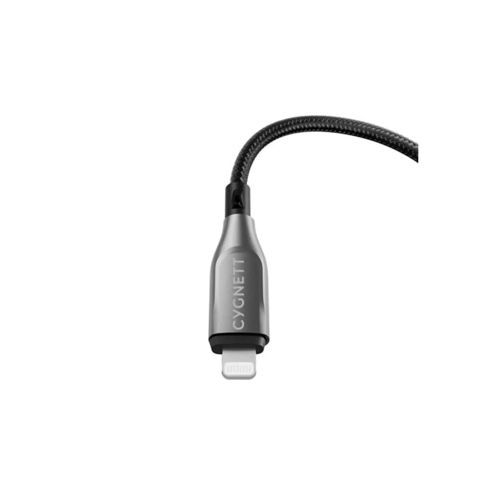 CYGNETT Câble Lightning vers USB-C 30W Série Armoured Charge et Synchronisation 1m Noir — image 2