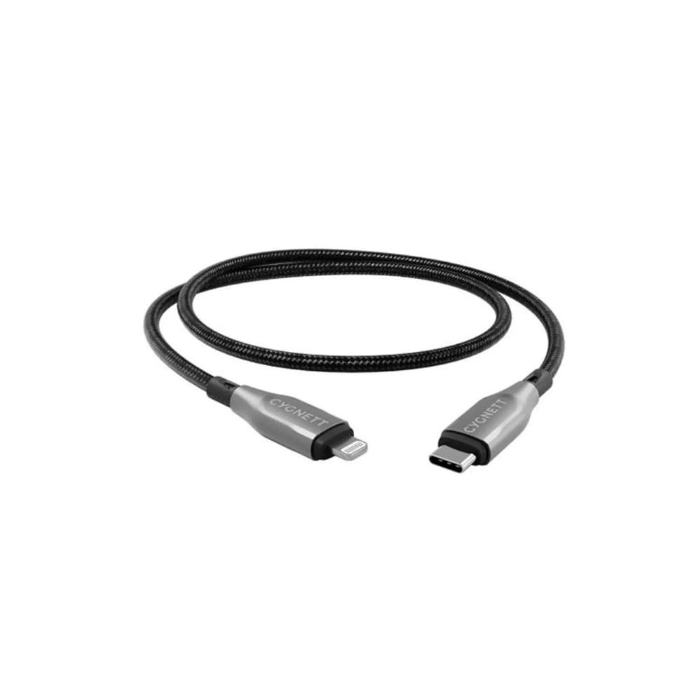 CYGNETT Câble Lightning vers USB-C 30W Série Armoured Charge et Synchronisation 1m Noir — image 4