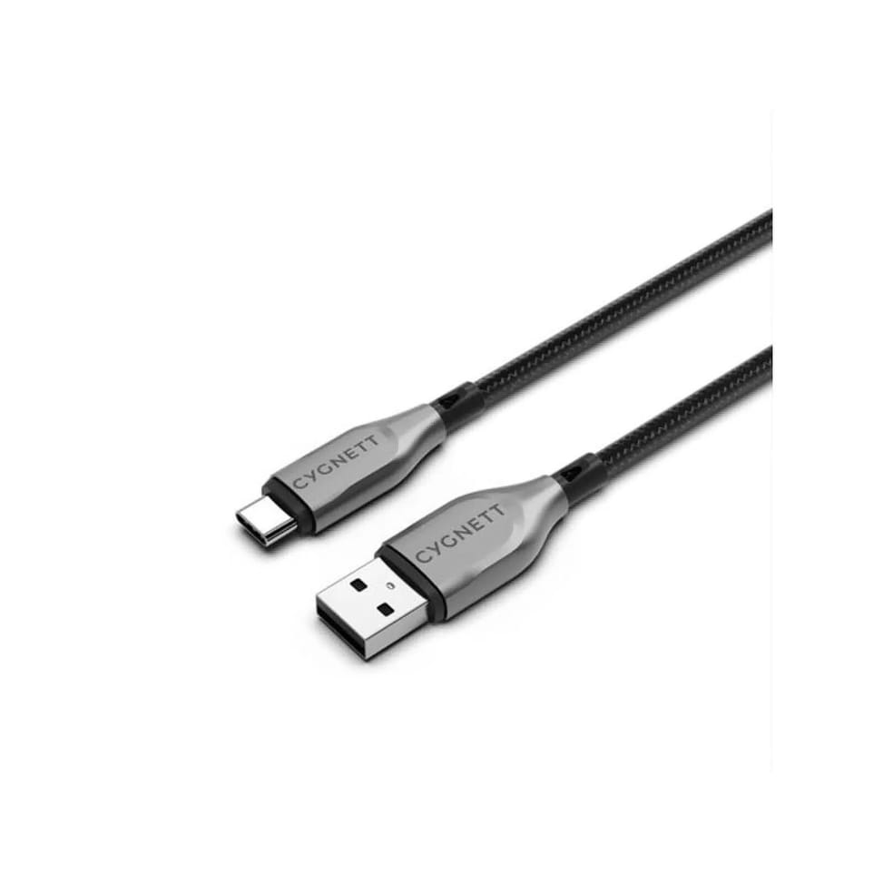 CYGNETT Câble USB-C vers USB Série Armoured Charge 60W et Synchronisation 480 Mbps 50cm Noir — image 1