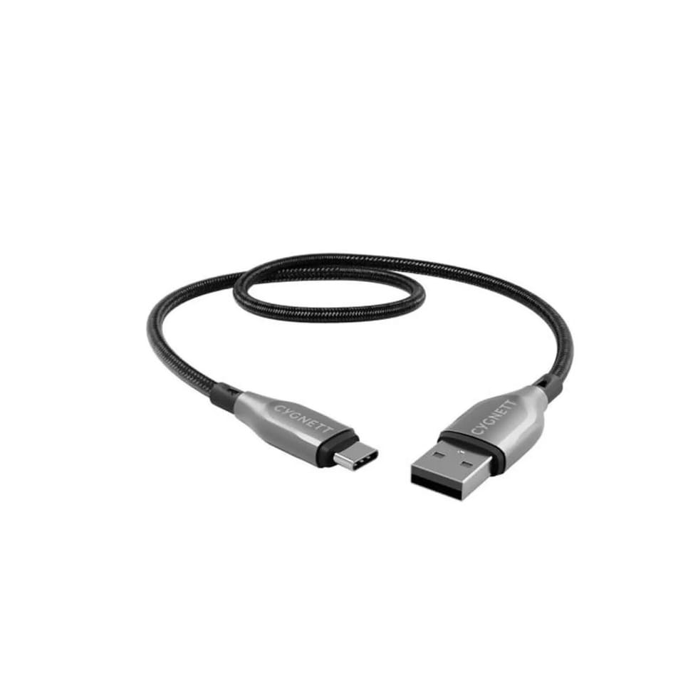 CYGNETT Câble USB-C vers USB Série Armoured Charge 60W et Synchronisation 480 Mbps 50cm Noir — image 2