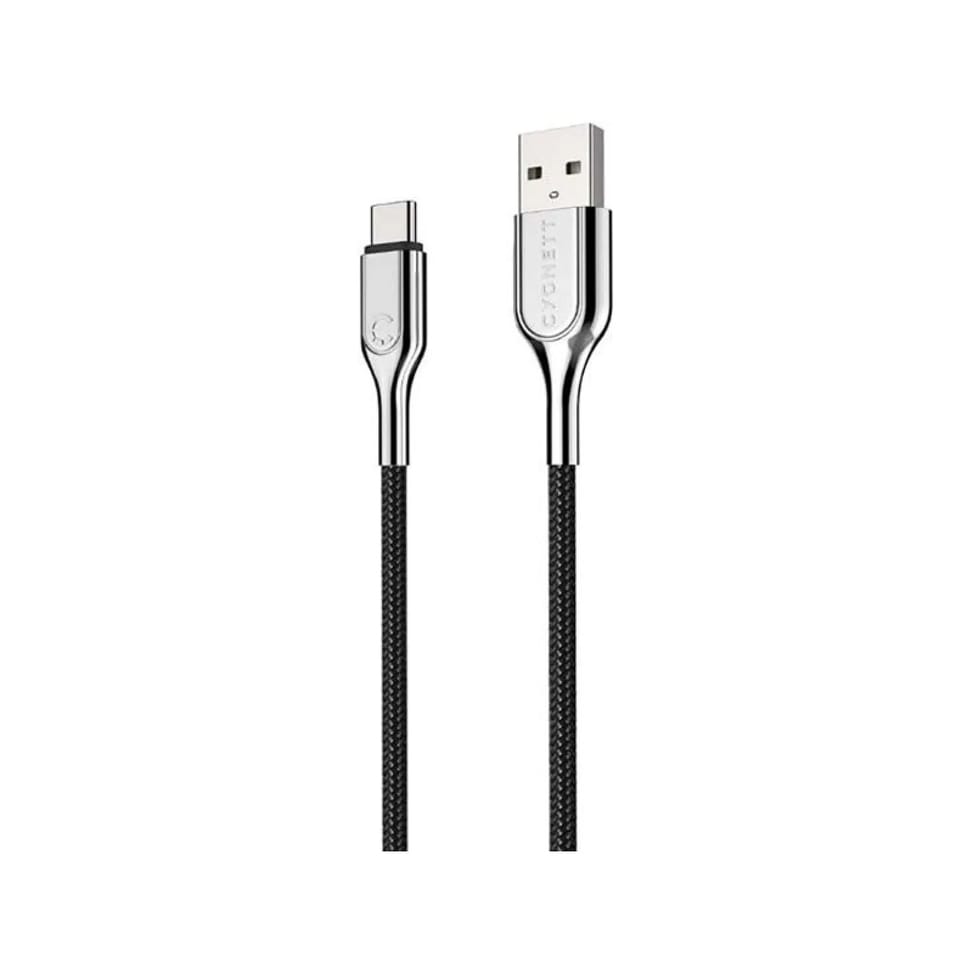 CYGNETT Câble USB-C vers USB-A 3.1 12W Série Armoured Charge et Synchronisation 1m Noir — image 1