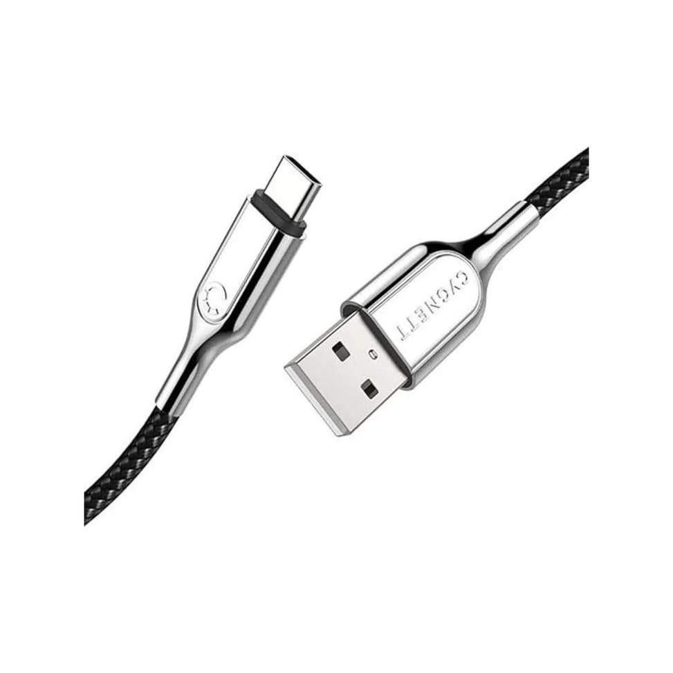 CYGNETT Câble USB-C vers USB-A 3.1 12W Série Armoured Charge et Synchronisation 1m Noir — image 2