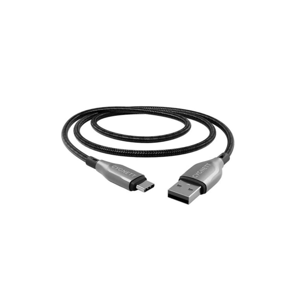 CYGNETT Câble USB-C vers USB-A Série Armoured Charge 60W et Synchronisation 480 Mbps 2m Noir — image 2