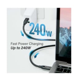 Edimax Câble USB4 / Thunderbolt 3 USB-C vers USB-C 40Gbps 1m Noir