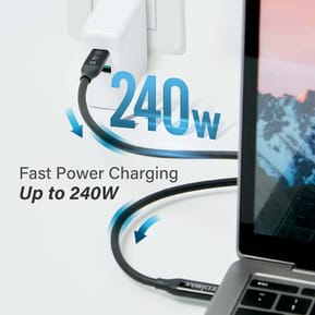 Edimax Câble USB4 / Thunderbolt 3 USB-C vers USB-C 40Gbps 1m Noir — image 5