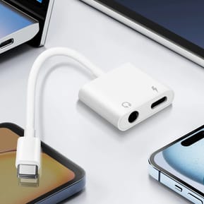 Enkay Adaptateur USB-C vers Audio Jack 3.5mm + Charge USB-C Design Compact Blanc — image 5
