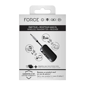 FORCE PLAY Adaptateur Audio Bluetooth 2-en-1 Emetteur et Récepteur Jack 3.5mm Noir — image 5