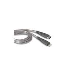 Force Power Câble Lightning MFi vers USB-C 3A Ultra-Renforcé Charge et Synchronisation 1,2m Gris
