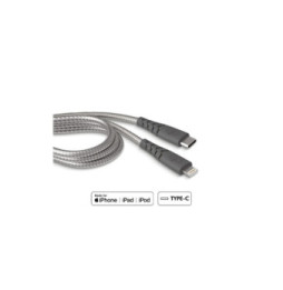 Force Power Câble Lightning MFi vers USB-C 3A Ultra-Renforcé Charge et Synchronisation 1,2m Gris