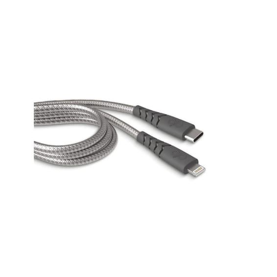 Force Power Câble Lightning MFi vers USB-C 3A Ultra-Renforcé Charge et Synchronisation 2m Gris