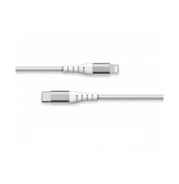 Force Power Câble Renforcé USB C/Lightning 2m 3A Blanc