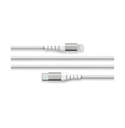 Force Power Câble Renforcé USB C/Lightning 3m - 3A Blanc