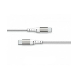 Force Power Câble Renforcé USB C/USB C 2m - 3A Blanc
